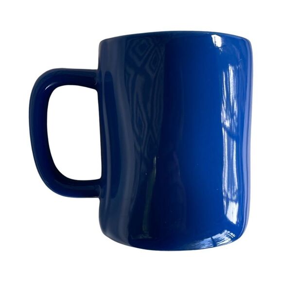 Rae Dunn Hanukkah Inspired Coffee Mug (Happy Challah Days) Blue Gold NWOT - Picture 8 of 8